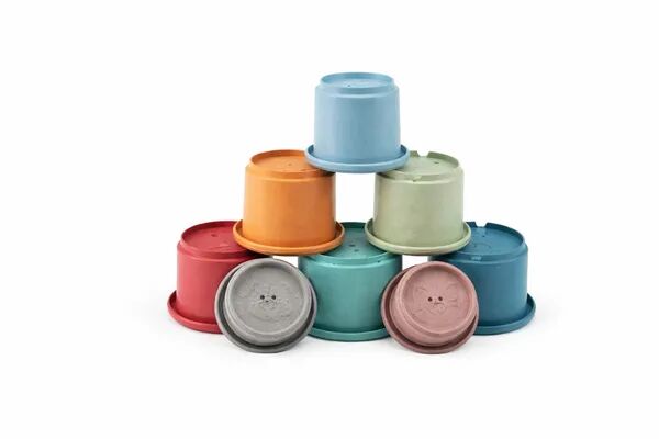 Gobelets à empiler en paille de blé recyclé